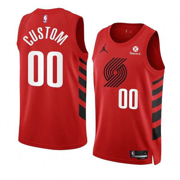Men%27s Portland Trail Blazers Active Player Custom 2022-23 Red Statement Edition Swingman Stitched Basketball Jersey